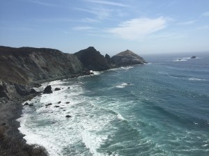 One of many spectacular views of the Pacific Coast from the highway.