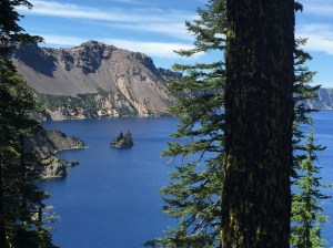 Crater Lake in Oregon is impossibly blue.