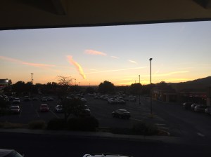 The sunset as seen from Motel 6--not too shabby and you can't even see the McDonald's.