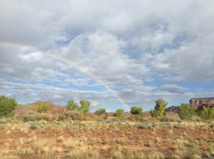 We were treated to a rainbow after a night of storms.