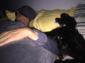 Willy and Brian snooze together.