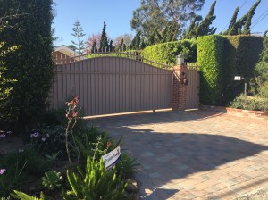 A typical entrance to a house in Malibu.